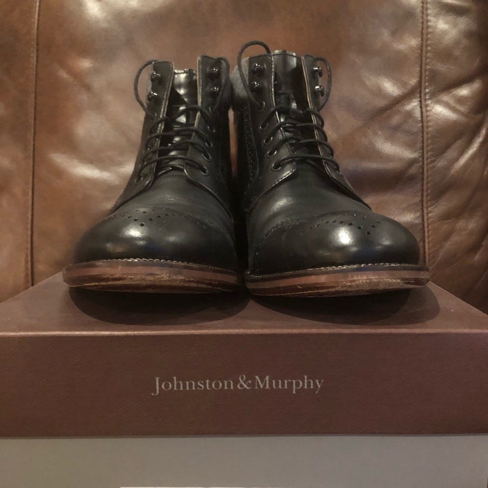 Johnston & Murphy Baynes Cap Toe Leather Boot